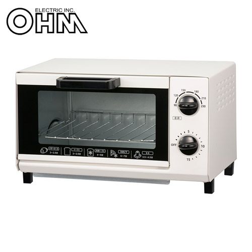 オーム電機 オーブントースター ホワイト COK-YH100D-W