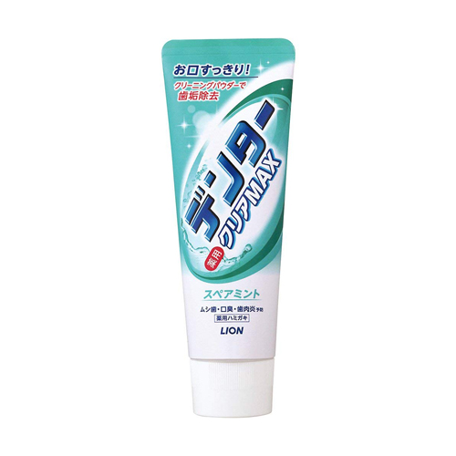 ライオン 歯磨き粉 デンター クリアMAX タテ型 スペアミント 140g【医薬部外品】