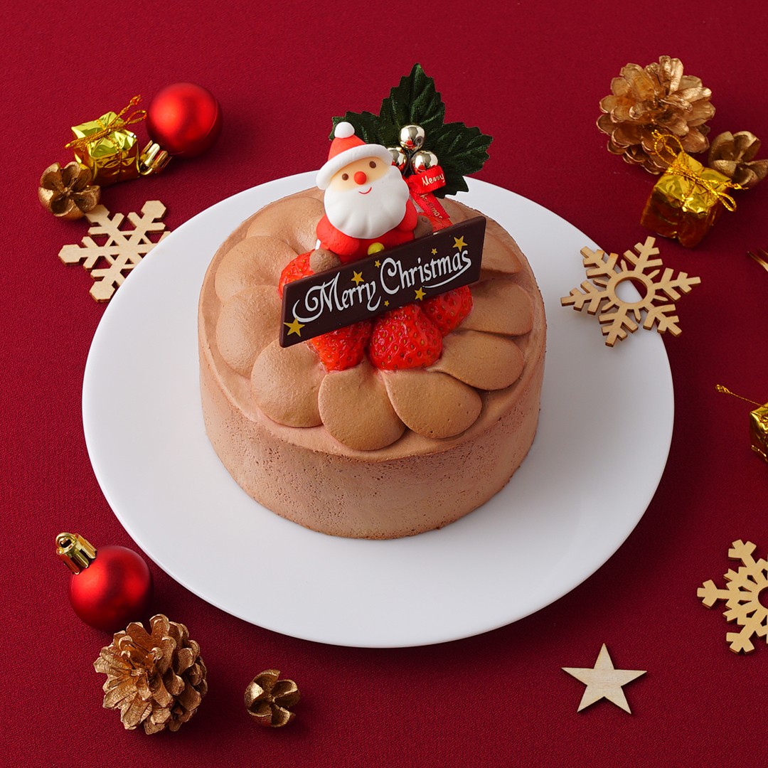 チョコ生デコレーションケーキ 4号 12cm クリスマス2021