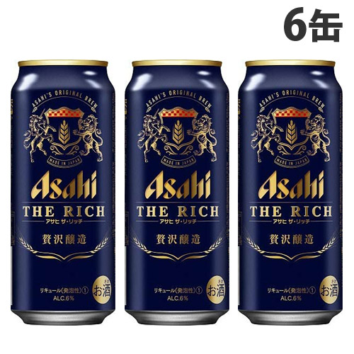 アサヒ飲料 アサヒ ザ・リッチ 500ml×6缶